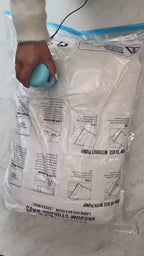 SpaceZip Vacuum Storage Bags - 5 Large Reusable Compression Bags with Hand Pump